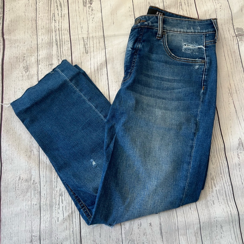 KUT from the Kloth Elizabeth High Rise Fab Ab crop straight leg